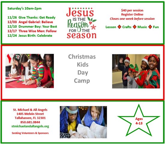 Smaa Christmas Kids Camp Website Flyer
